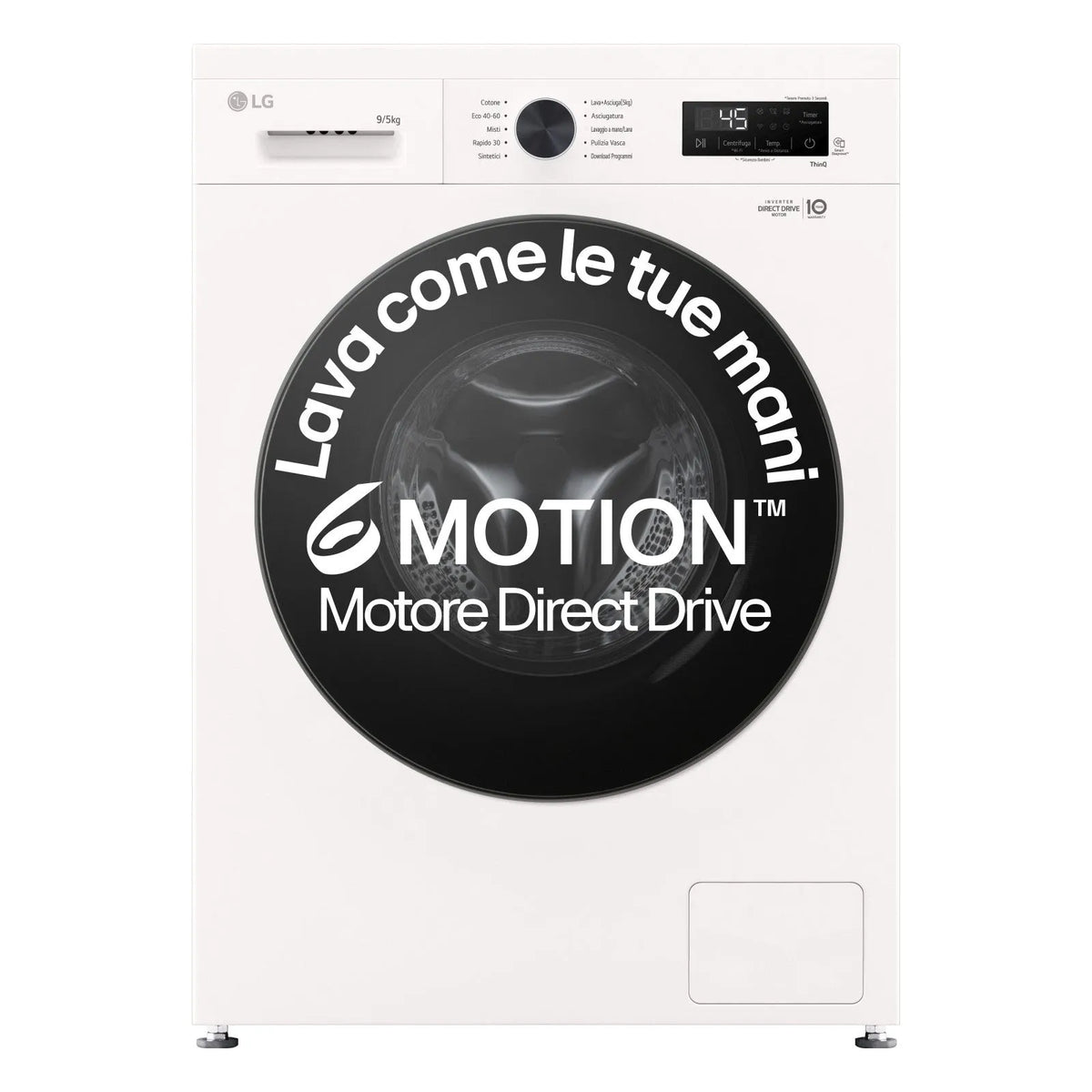 LG lavasciuga, modello W4NX1095NWB installazione libera 9kg/5kg Bianca 1400 Giri