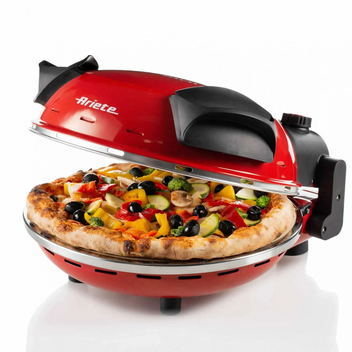 Ariete forno, Pizza Elettrico 909 finitura rossa Pietra Refrattaria 32cm Temperatura 400°C