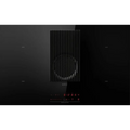 Elica piano cottura a induzione, modello PRF0185060 NIKOLATESLA PRIME S BL/F BO/83 - con cappa filtrante integrata Vetro finitura nera + Ghisa 83cm