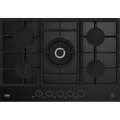 Beko piano cottura a gas, HILW75325SDX / HILW 75325 SDX - finitura nera in Vetro 75 cm 5 Fuochi