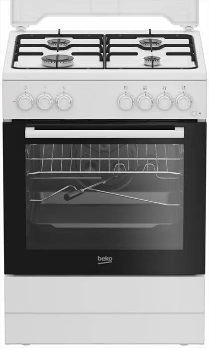 Beko, Cucina a gas FBST62110DW Classe A, colore bianco