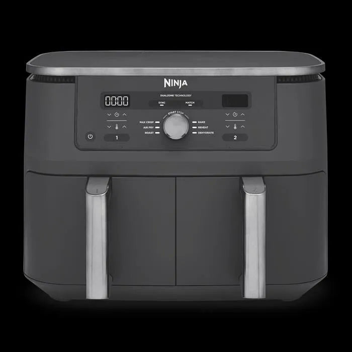 NINJA friggitrice ad aria, AIR FRYER MAX DUALZONE 6-IN-1-finitura nera / Alluminio