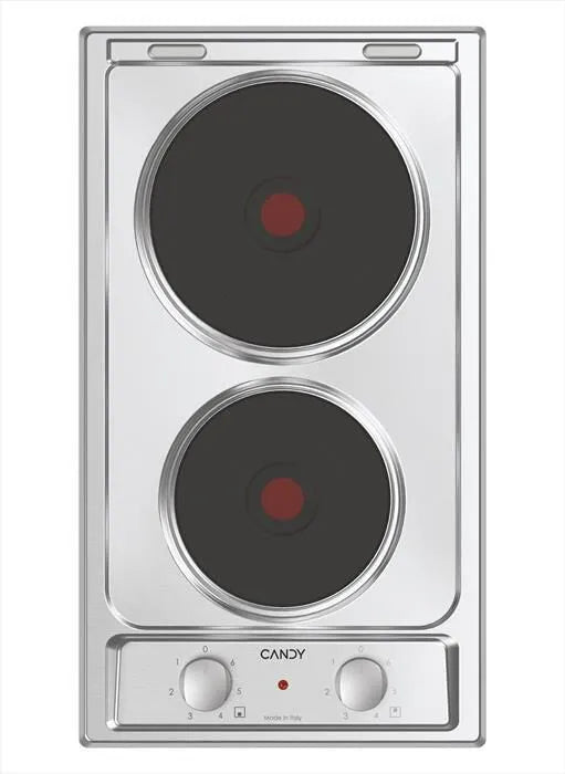 CANDY piano cottura elettrico, CE32XK 28,8 cm-acciaio inossidabile