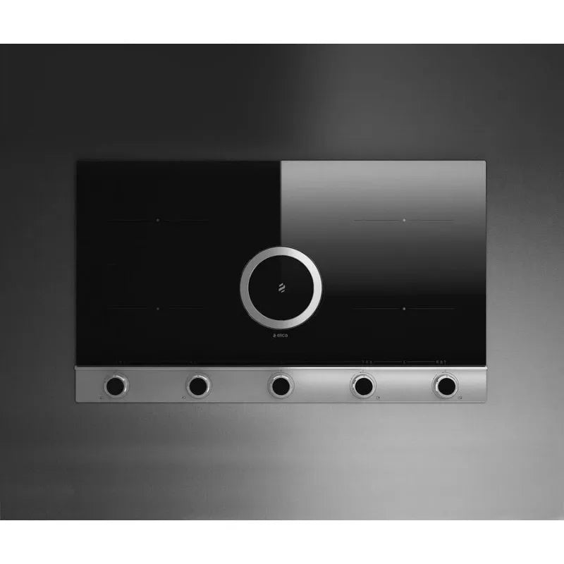 Elica piano cottura a induzione, PRF0184545 Nikolatesla Unplugged BLIX/F/90 - acciaio inossidabile finitura nera Cappa Integrata 90cm Filtrante