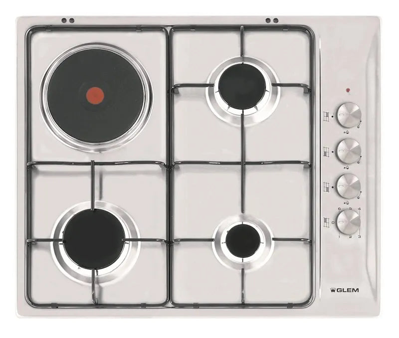 Glem Gas piano cottura, Glem Gtl647ix- Inox