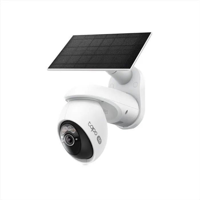TP-LINK, SOLAR, POWERED PAN/TILT SECURITY CAMERA KIT, 4K 8MP, colore bianco