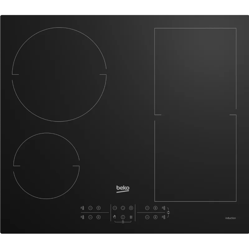 Beko modello HII64200FMT, Piano a Induzione 4 Zone Indy Flex 60cm finitura nera