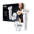 Braun, Epilatore Elettrico Silk-épil 9 Flex 9-030 Testina Flessibile Wet, Dry finitura bianca Oro
