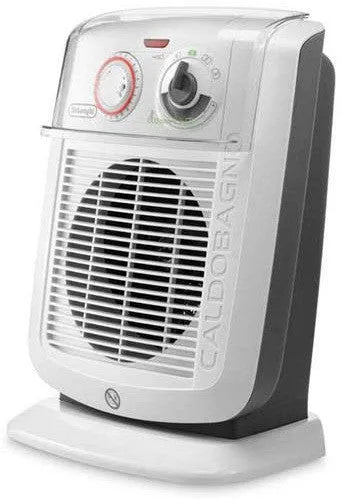 De'Longhi ventilatore 3052T, HBC Termoventilatore Elettrico 2200W finitura bianca con Eco Silence