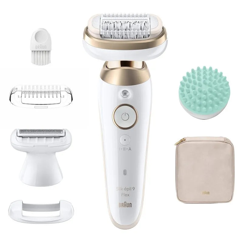 BRAUN modello Silk-u00c9pil, 9 Flex 9-071 3D finitura bianca, Oro