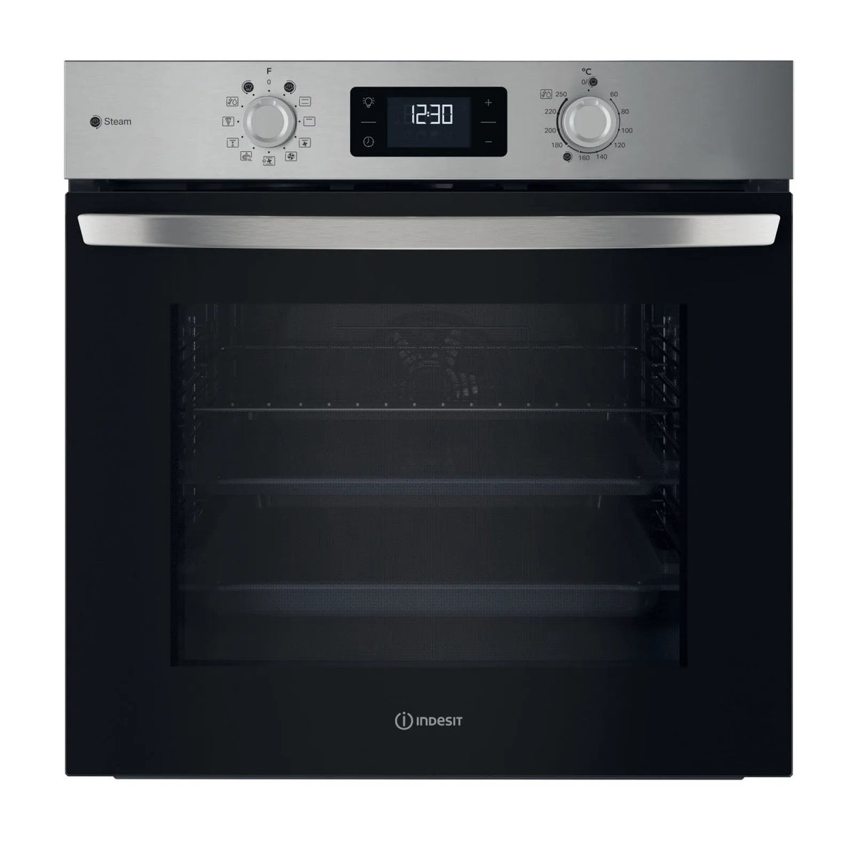 Indesit forno, per installazione a incasso Inox IO 258HS B Multifunzione 71L classe di efficienza energetica A+