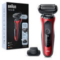 Braun rasoio elettrico, Series 6 61-R1200s Wet&Dry finitura rossa con Rifinitore Precisione