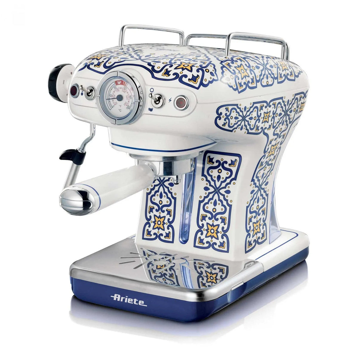 Ariete macchina da caffè, Capri modello 1389 Manuale 850W 15 bar Cappuccinatore Blu Acciaio