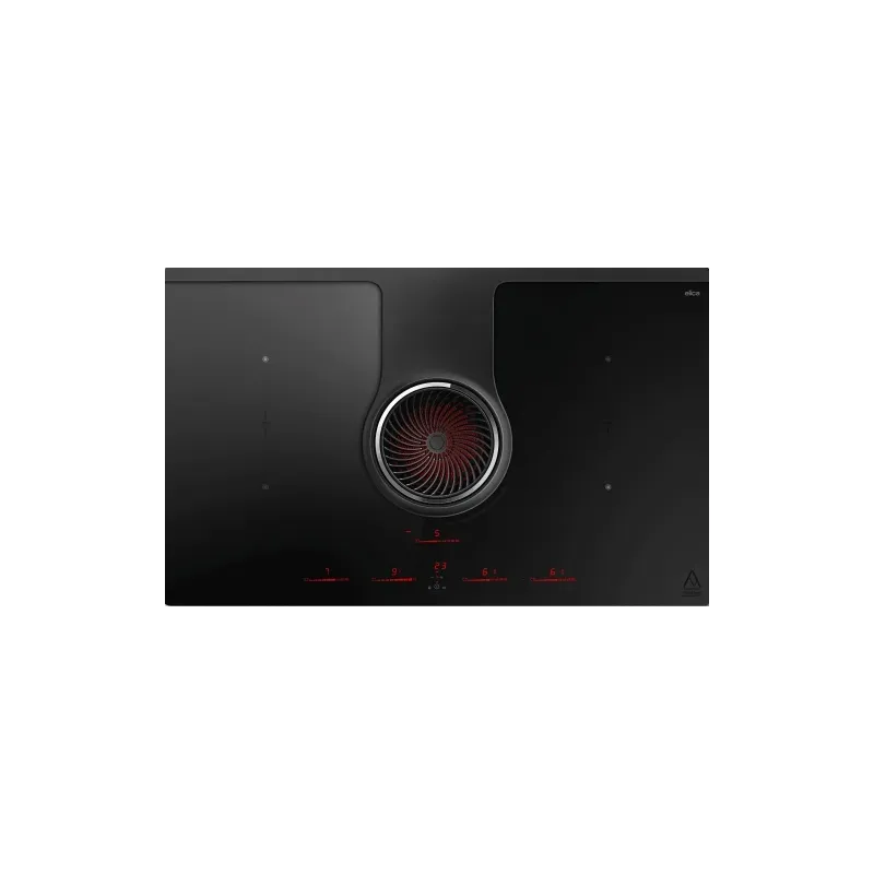 Elica piano cottura a induzione, PRF0120975B Nikolatesla one BL/A/83 - Vetro finitura nera Cappa Integrata 83 cm Versione Aspirante