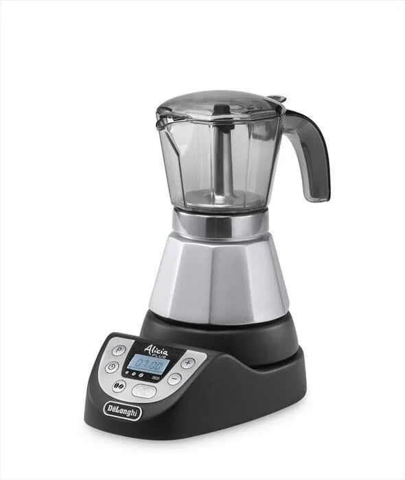 De Longhi, EMKP42.B Alicia PLUS MOKA ELETTRICA, Nero, colore argento