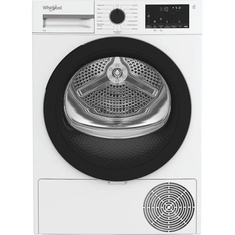 WHIRLPOOL asciugatrice, 8Kg C Wd 83m Wbs It finitura bianca