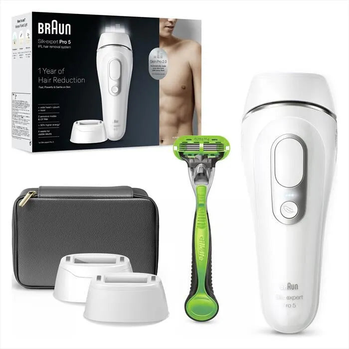 Braun epilatore a luce pulsata, PL5145, colore bianco / argento