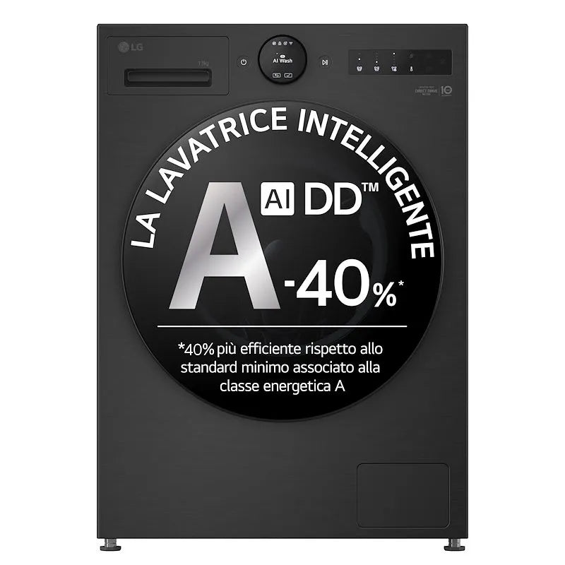 LG lavatrice, 13Kg F4x7013tbb Matte finitura nera